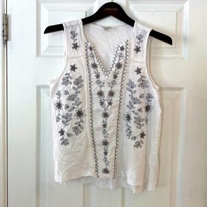 Cupid Embroidered/ Beaded Bohemian Tank